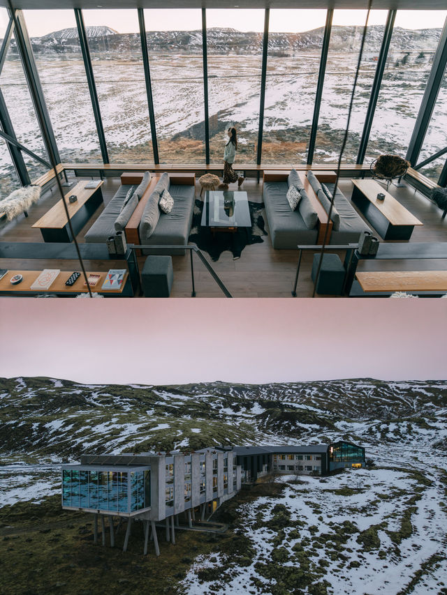 冰島黃金圈自駕，在熔岩荒野泡溫泉看極光