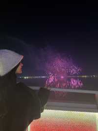 滴水湖週末,看了一場橘子海日落和煙花!