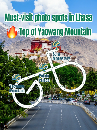The ultimate Lhasa photo spot: The view of the Potala Palace from Yaowang Mountain is incredible!