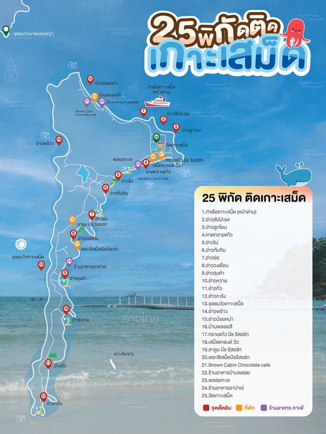 25 พิกัด ติดเกาะเสม็ด🐳