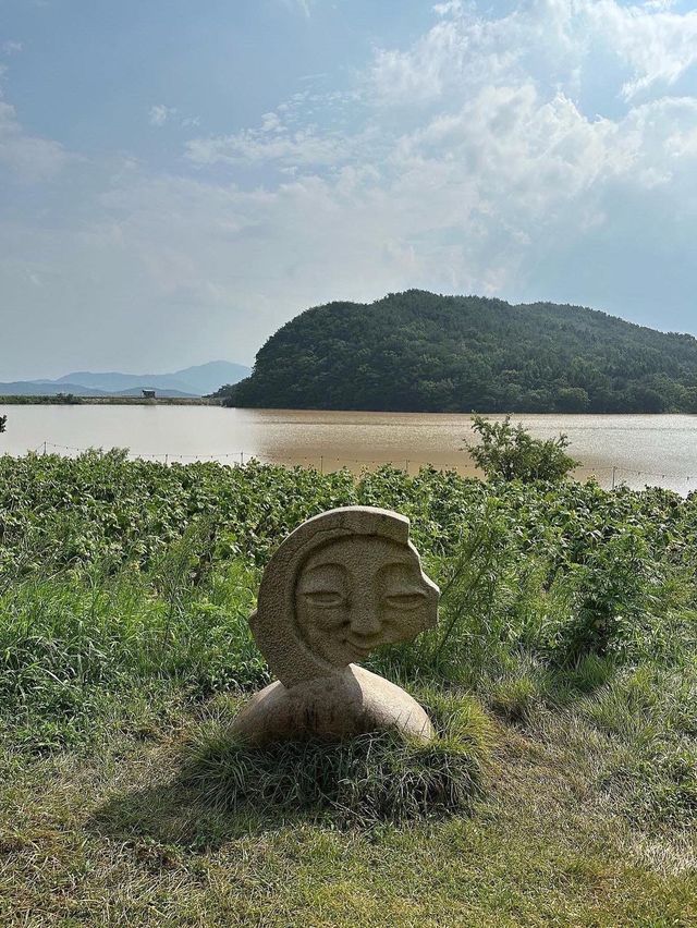 【韓国/慶州】夏はひまわり畑が見れるカフェ🌻