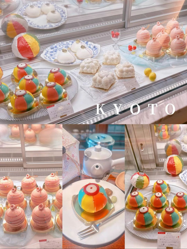【京都🇯🇵祇園】食べるのがもったいない🥹ヨーヨーみたいなケーキがあるカフェ