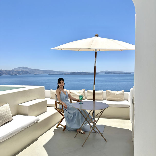 Santorini 人生住過最美的酒店🩵