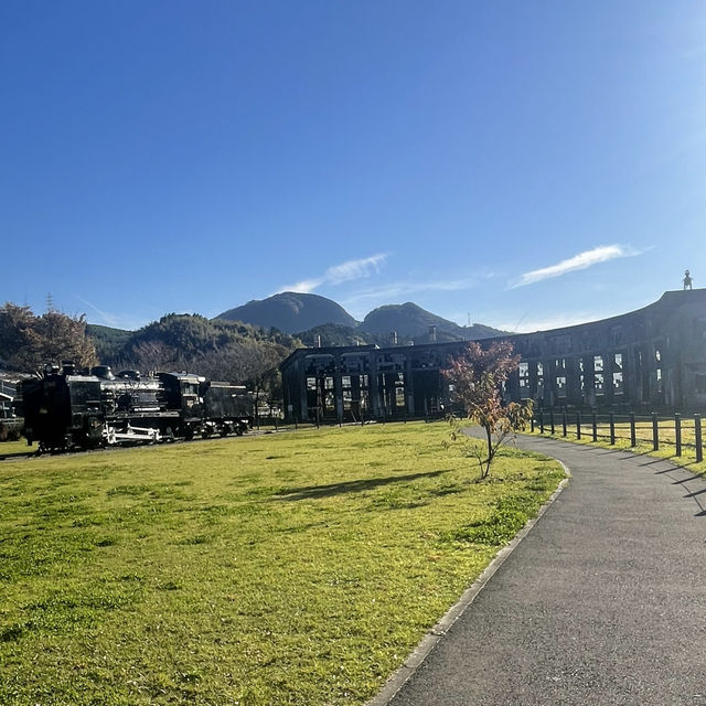 【おんせん県おおいた】九州唯一の近代化産業遺産‼️豊後森機関庫公園　