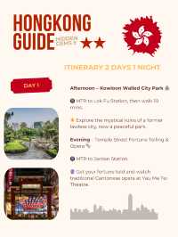 Hongkong hidden gems -2Day-1Night