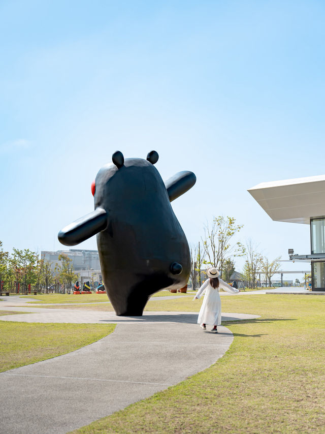 【まさかの無料】84体のくまモンに会える公園❤️🖤ˊ˗