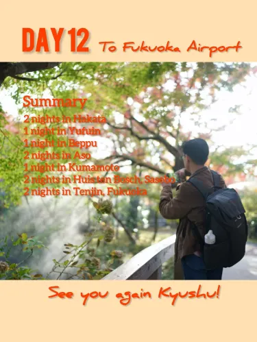 analysis and application poster backpack traveler HOTOR Travel 12 Days Kyushu Itinerary for