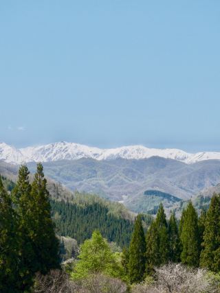 오가와무라(Ogawa Village), 일본 알프스 파노라마.