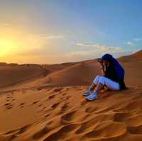 Sunset View of the Sahar Desert in Morocco