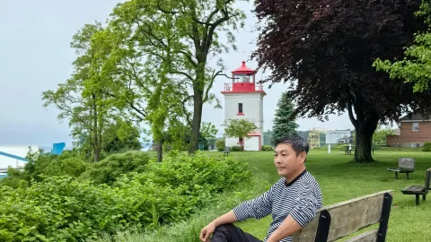 ゴダリッチ灯台：ヒューロン湖で最も歴史のある灯台で、ここから広大な湖面を見渡すことができます — traveler post in ヒューロン