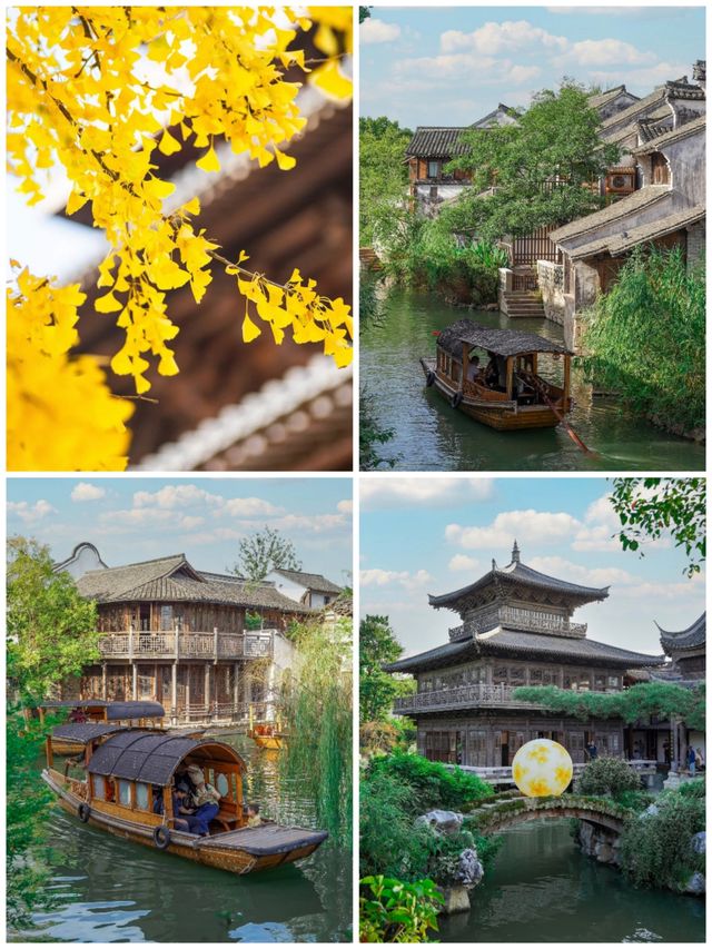 接下來的濮院古鎮可謂是秋色天花板。