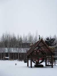 哈爾濱的伏爾加莊園下雪太美了
