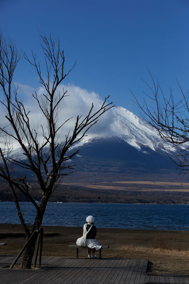 比起河口湖更愛山中湖的富士山