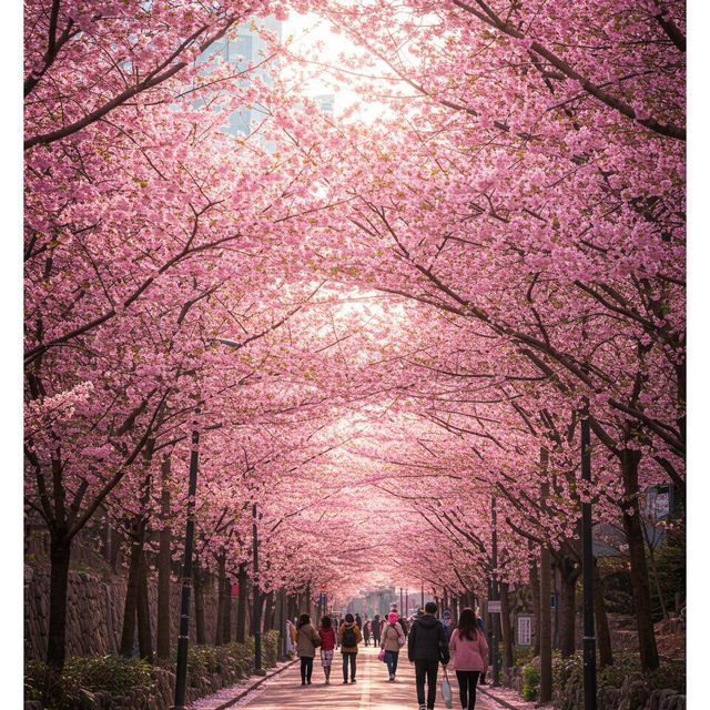 釜山櫻花季浪漫行🌸 吹海風賞櫻花約會首選地