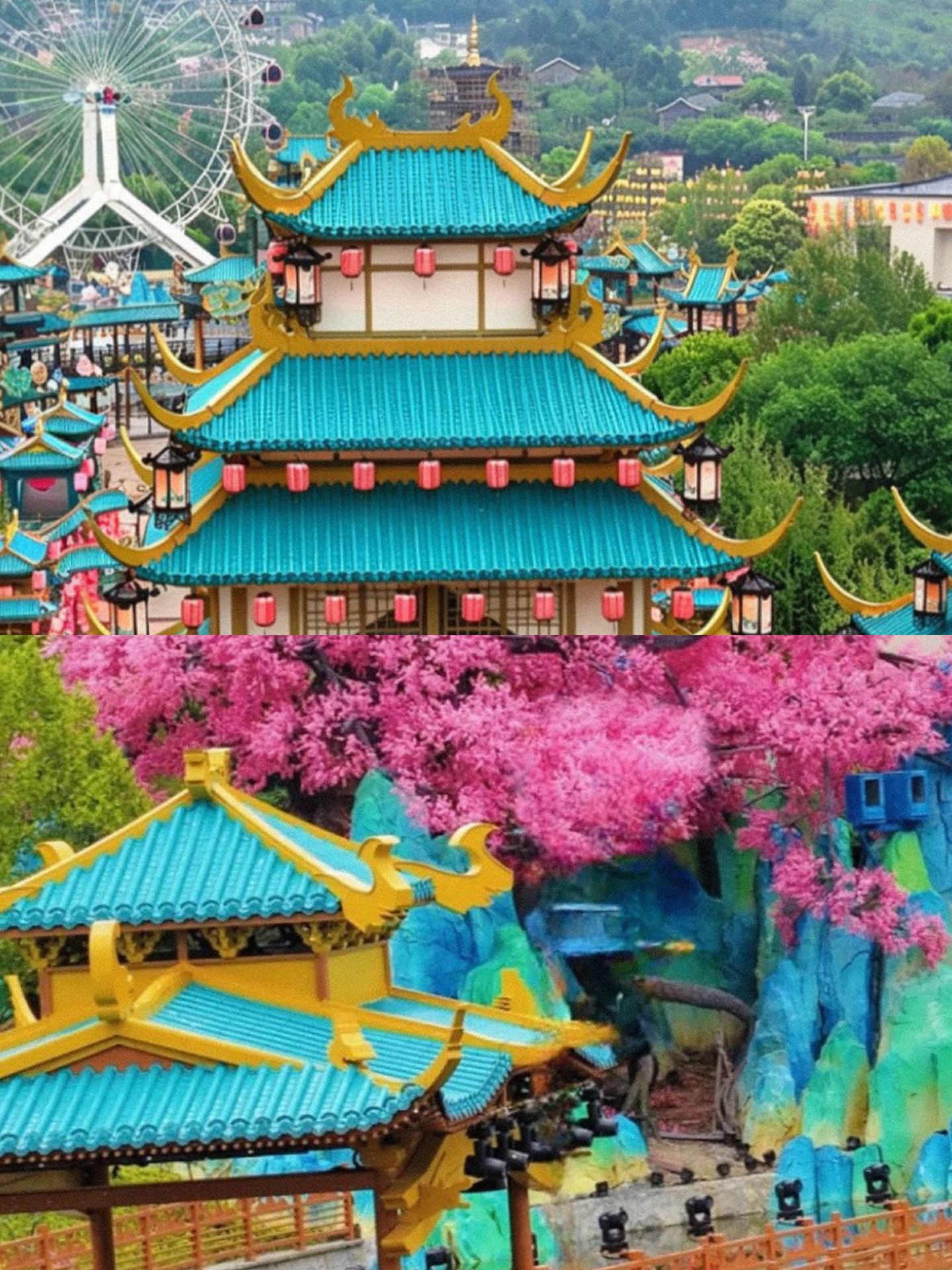 Thật kinh ngạc đến sững sờ – một công viên giải trí mang đậm phong cách truyền thống Trung Hoa lại ẩn mình trong vùng đồng bằng sông Dương Tử!