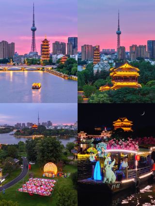 泰州凤城河の絶美な夕焼けをついに捉えた！夏の夜のリラックス感が満点～