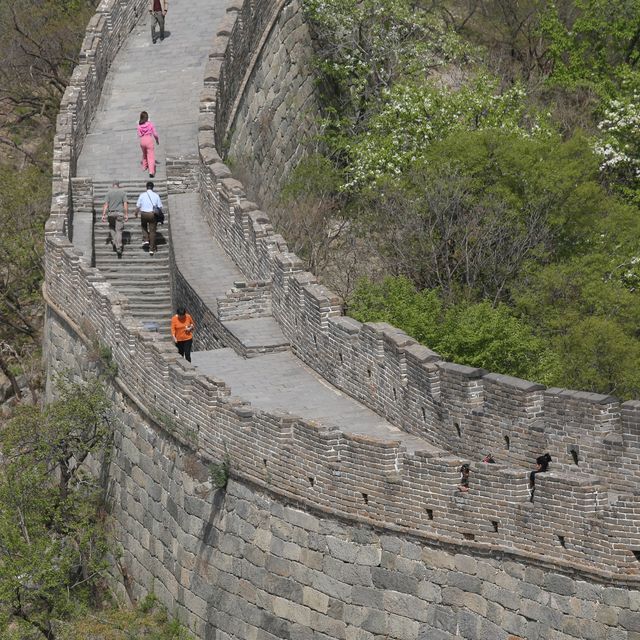 The spring color of Mutianyu Great Wall
