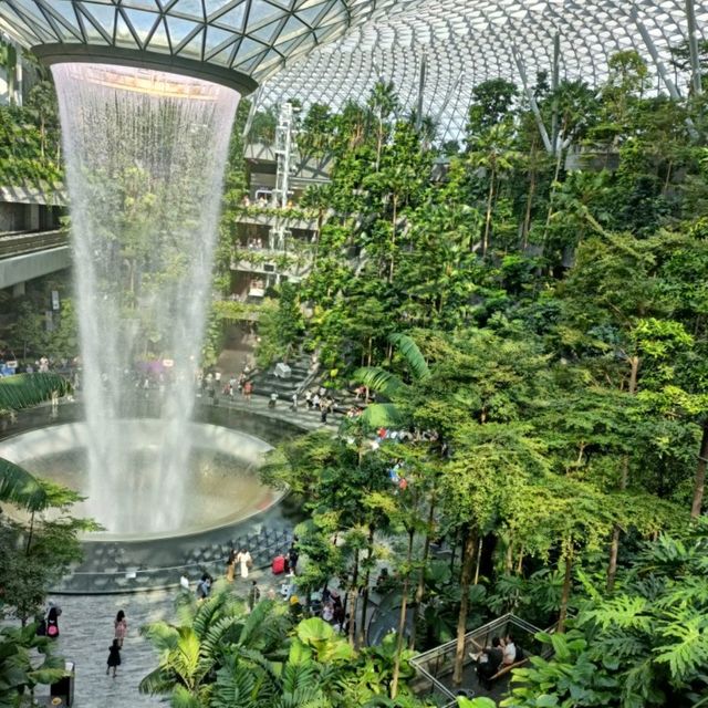 Beautiful indoor waterfall