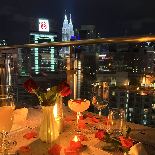 One of the BEST ROOFTOP Sky Dining with Twin Tower view!