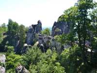 The beauty of the rocks formation at Rathen, Saxon Switzerland National Park