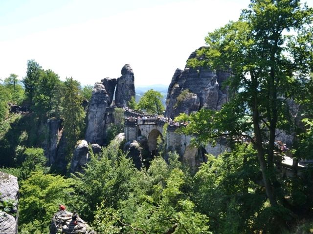 The beauty of the rocks formation at Rathen, Saxon Switzerland National Park