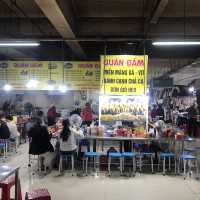 Local meal at Buon Ma Thuot market 