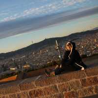 Sunset in Castell de Montjuic