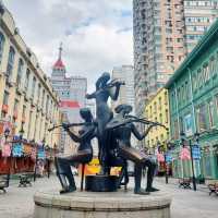 ถนน Shopping สุดโรแมนติก @ ถนนจงหยาง เมือง Harbin