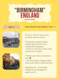 Birmingham itinerary 