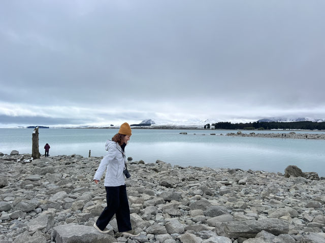 紐西蘭南島｜一夜大雪後的 Tekapo，比想像中還浪漫