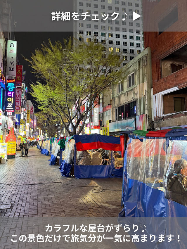 【韓国旅行】釜山の夜といえばやっぱりチャガルチ屋台通り✨️