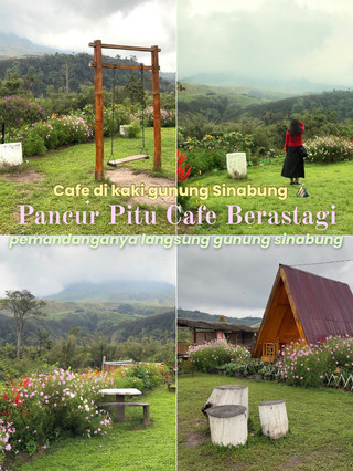 Cafe di Berastagi yang punya taman bunga dan view gunung ⛰️