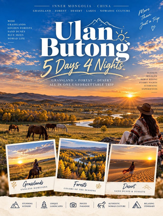 🐎 Ulan Butong, Inner Mongolia — 5 Days 4 Nights of Grasslands, Forests & Desert Adventures
