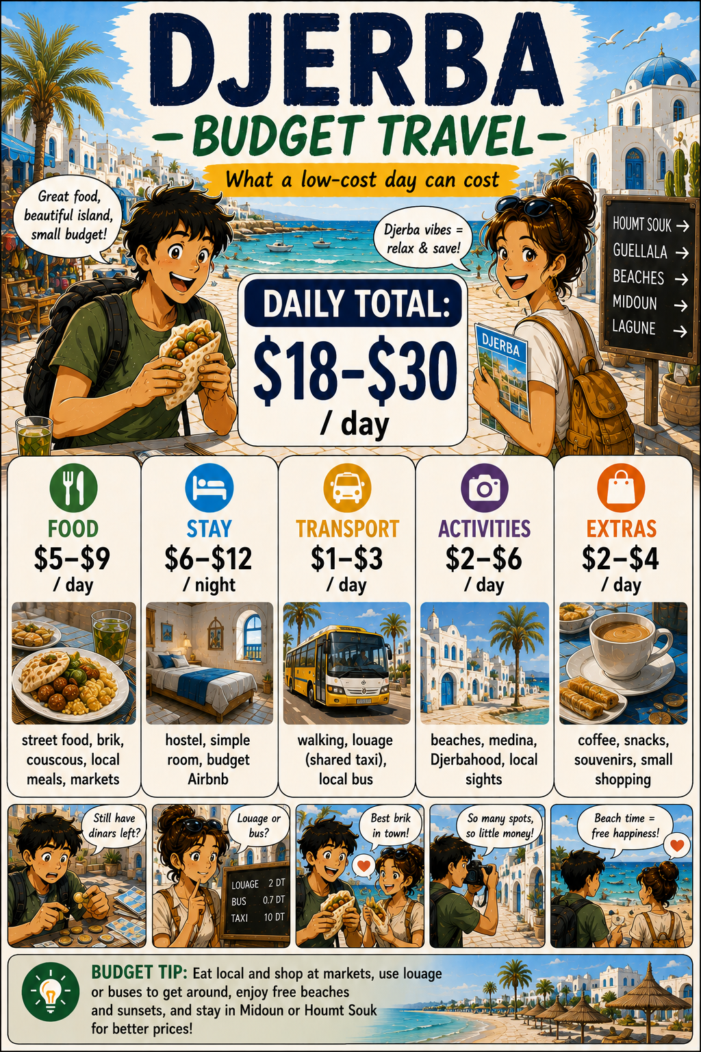 🗺️ Djerba Travel Budget Guide 🇹🇳