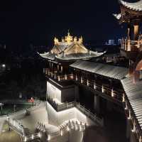 A Temple with a beautiful Night View 
