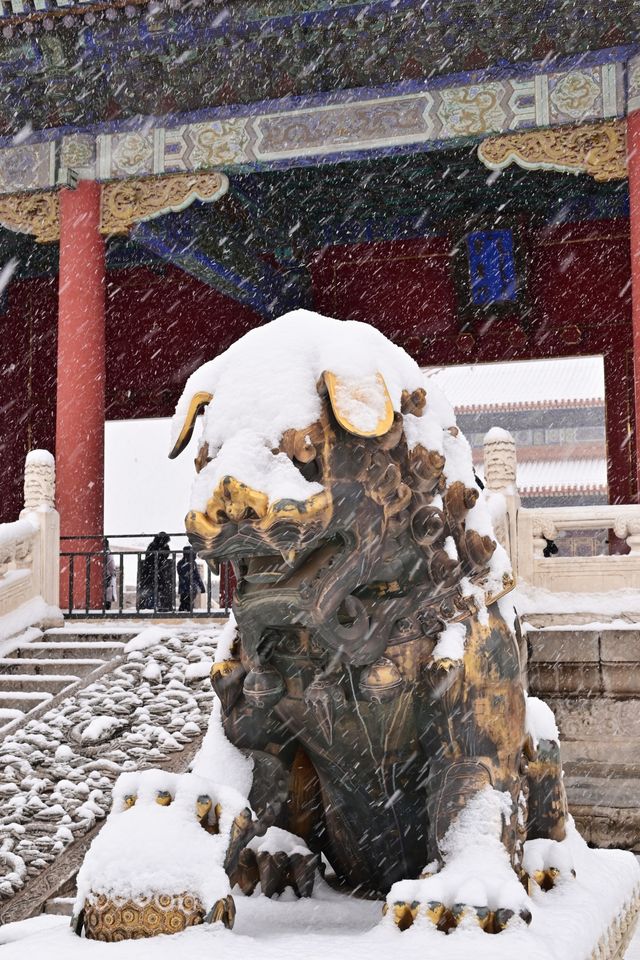 故宮飄雪，萬物靜寂