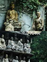 羅漢造像的藝術寶庫，仿彿置身「小西天」