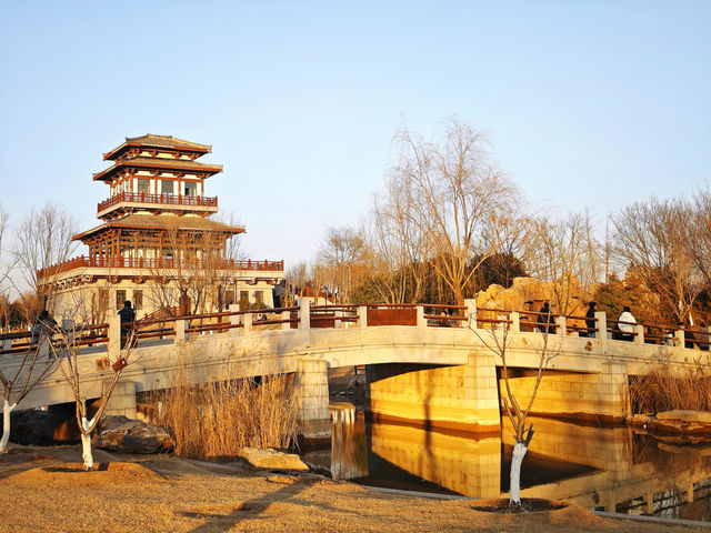 商丘漢梁文化公園那個皇家園林盛景