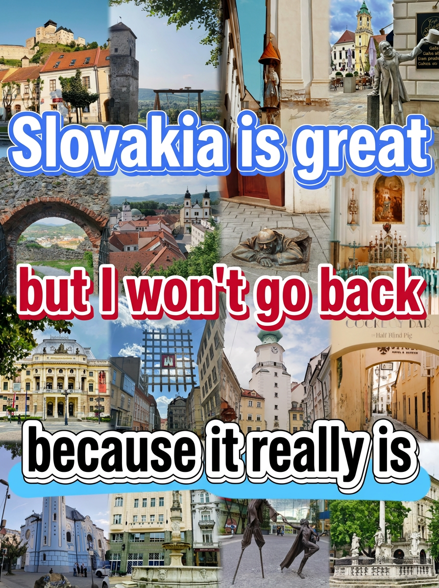 Slovakia is wonderful, but I won't be going back because it's just…