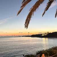 The cliff sunset view