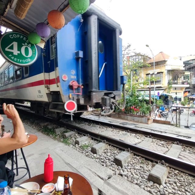 Cafes beside Railway Track