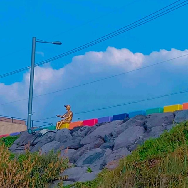 チェジュ島🏝虹🌈の道路