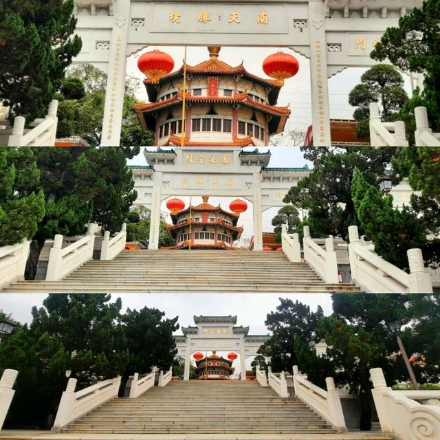 Embracing the spiritual energy of this temple😇