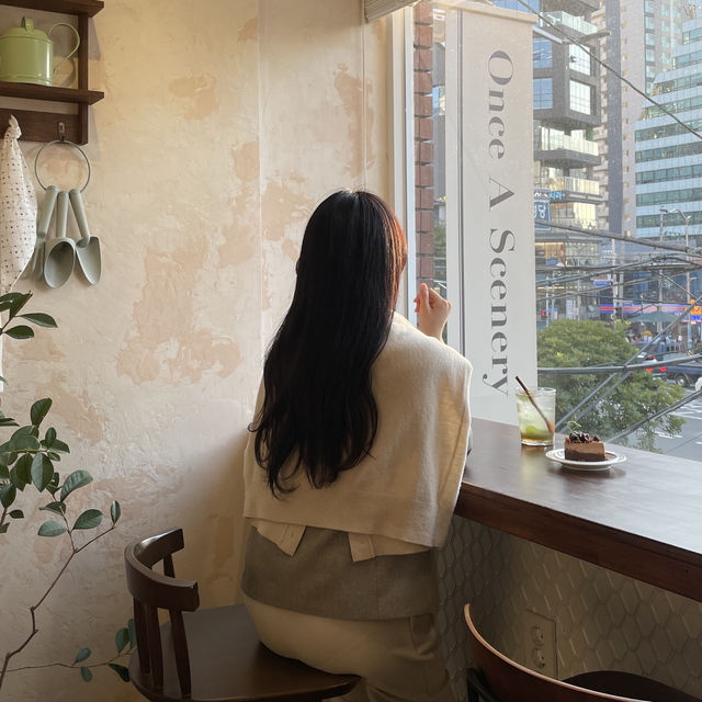 釜山の田浦エリアにある"Once a scenery"☕