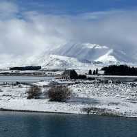 Magical Lake Tekapo, NZ in winter.