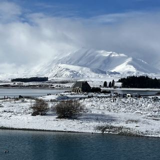 Magical Lake Tekapo, NZ in winter.