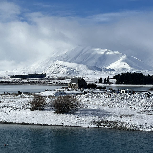 Magical Lake Tekapo, NZ in winter.