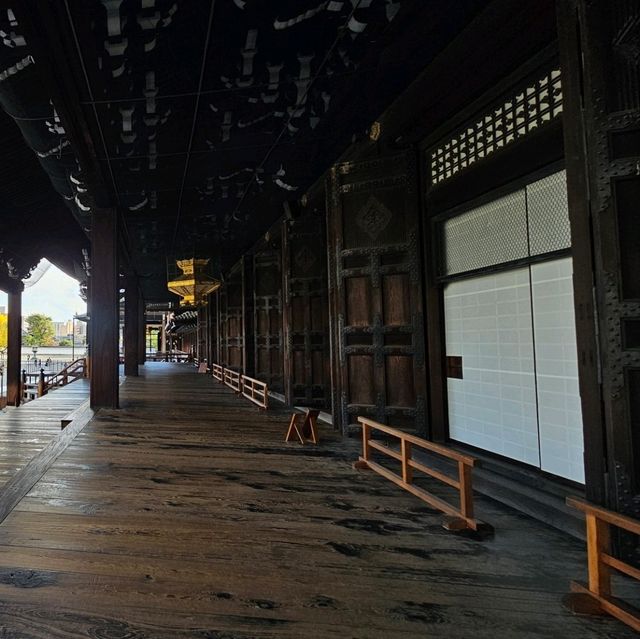 京都旅行，靜謐莊嚴的西本願寺。