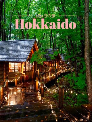 【北海道×3泊4日之旅】森林中的小木屋，燈光閃爍夢幻