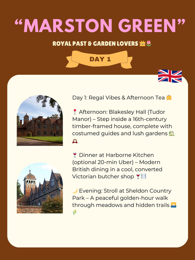 “Marston Green” itinerary 
